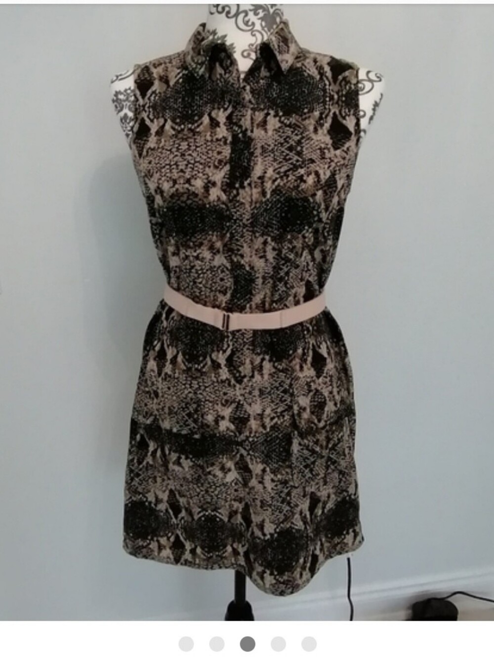 Banana Republic sleeveless A line dress animal print